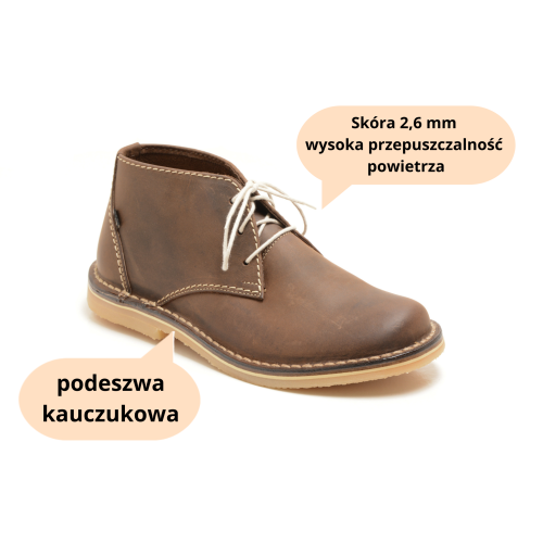 Leather footwear, men's ankle boots Otmęt Premium 607C5