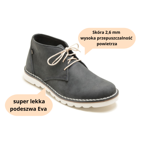 Obuwie skórzane trzewiki męskie Otmęt Premium 707C5